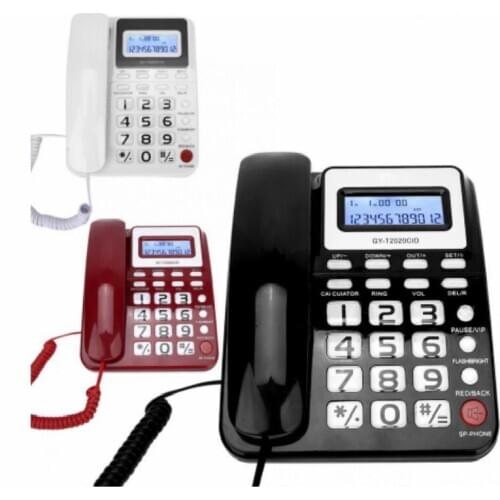 Telephone, caller ID, home office, battery-free white Wired Telephone with Speaker Voice Recorder Caller ID Display Telephones