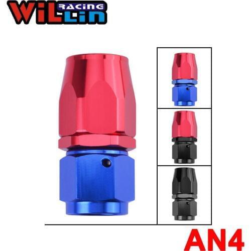 WILLIN - AN4 04AN Aluminum Straight Swivel Hose End Fitting Straight Oil/Fuel/Swivel Hose Adaptor Oil cooler hose fitting