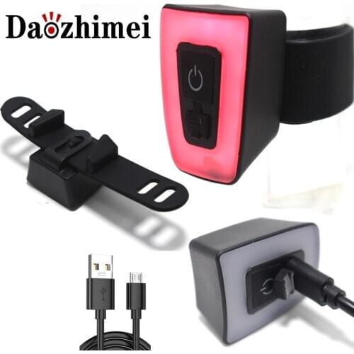 Bicycle Tail Light Light Flash Lamp Led Usb Rechargeable Waterproof Warning Cycling MTB Bike Rear Light
