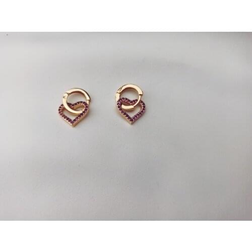 For women Zircon Stone Heart Earrings 2021 Trend