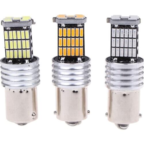 1pc 45-SMD LED 12V 24V P21W Bay15d 1156 Ba15s Car Bulbs Turn Signal Reverse Brake Lihgt