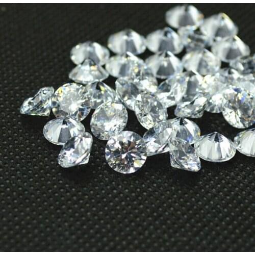 100/500pcs 2mm AAA Grade White Loose Cubic Zirconia Stone Round Cut Zircon Stone For Jewelry Clothes DIY Decoration Gem