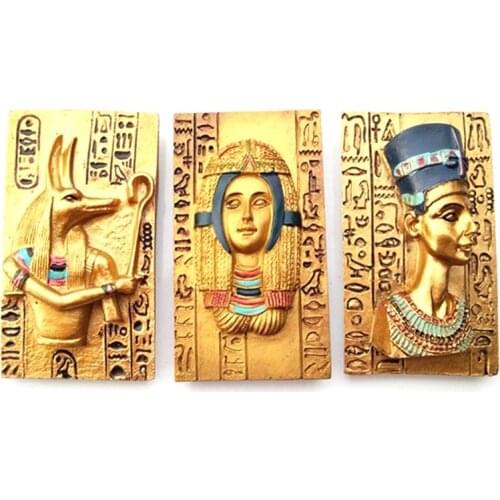 3d Fridge Magnet Egyptian Mythology Anubis Queen Magnetic Refrigerator Stickers Middle East Travel Gifts Fridge Magnets Sticker
