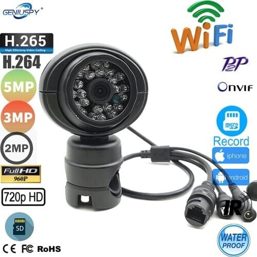 5MP 3MP 2MP 1MP P2P Onvif Pole Mounting Brackets For Track Side View Mirrors Wifi Wireless IP Camera AP Wifi Hotspot TF Card