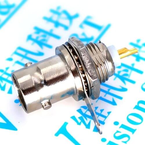 5Pcs/lot BNC Female Socket Solder Connector Chassis Panel Mount Coaxial Cable For Welding Machine Parts Hot