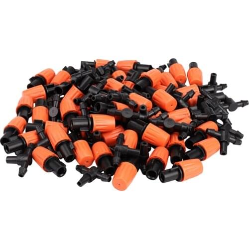 50pcs Adjustable Garden Irrigation System Watering Sprayer Misting Nozzles Sprinkler Heads with Barbed Tee Connectors