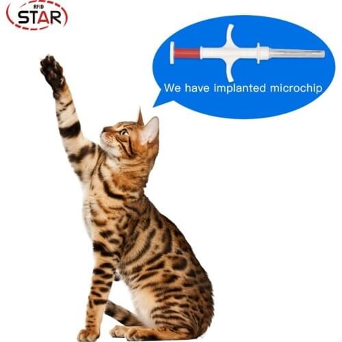 90pcs 134.2KHz Small Size Rfid AnimalPet Microhips Syringe ISO Chip FDX-B 1.25*7/2*12mm rfid injection Sheep Cat Syringe