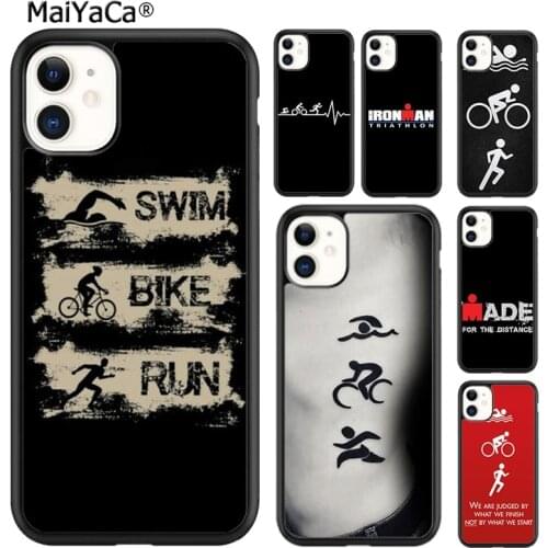 MaiYaCa Item Triathlon Ironman Phone Case Cover For iPhone SE 6s 7 8 plus X XR XS 11 12 pro max Samsung Galaxy S8 S9 S10 shell