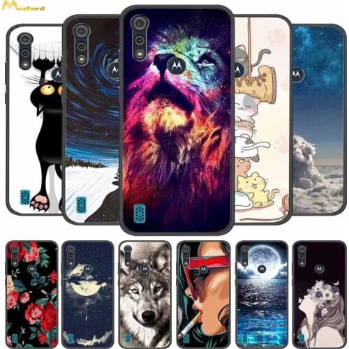 For Moto E6s 2020 Case E6Plus Soft TPU Painted Back Cover for Motorola Moto E6 Play Phone Case MotoE6 E 6 E6 Plus Silicone Funda