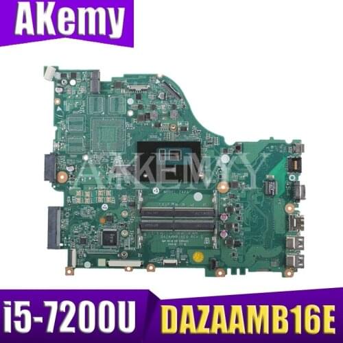 For Acer Aspire E5-575 Laptop Motherboard DAZAAMB16E0 REV:E DDR4 With i5-7200U CPU