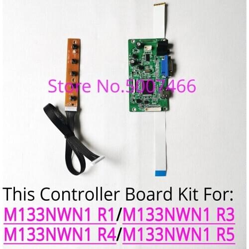 For IVO M133NWN1 R1/R3/R4/R5 WLED 1366*768 13.3" notebook PC LCD screen EDP 30 pin VGA display controller driver board kit