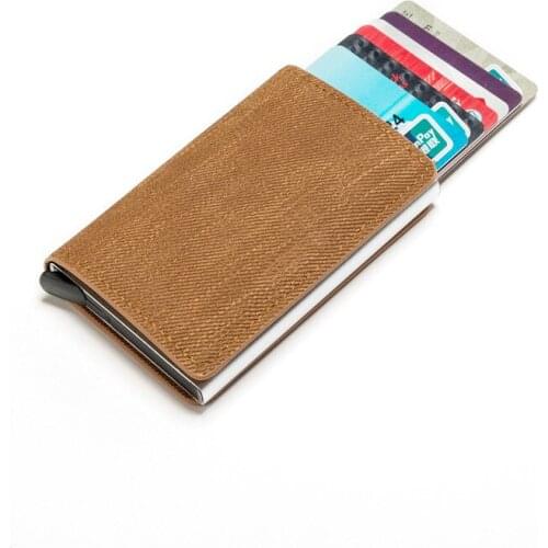 Dropshipping Man Women Smart Wallet Business Card Holder Rfid Wallet Aluminum Metal Credit Business Mini Card Wallet