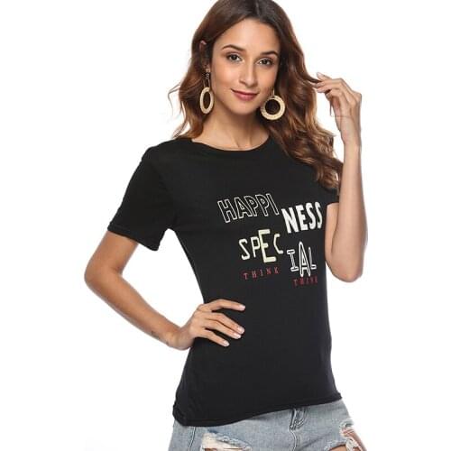 Summer Harajuku Female Short Sleeve Tee Shirt High Street Casual Women Top Tees 2020 Fashion Letter Printed T-Shirts