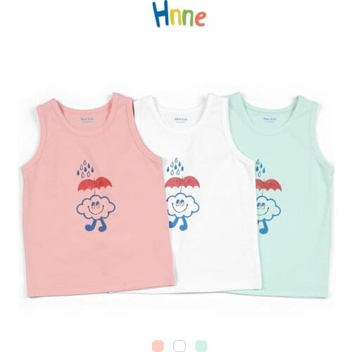 Hnne 2021 Summer New Kids Tank Tops Class A Infant Safety 100% Cotton T-shirts Childrens Unisex Boys Girls Cartoon Vest Tees