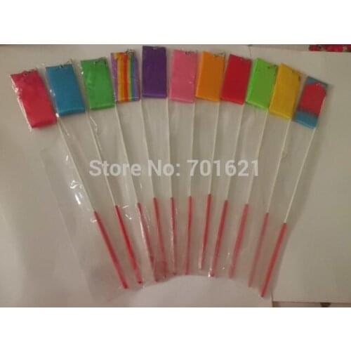 4M Gym Dance Ribbon Rhythmic Art Gymnastic Streamer Twirling Rod Stick 12 Colors free shipping 200 pcs/lot