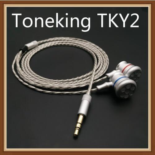 MusicMaker TONEKING TKY2 In Ear Earphones HIFI Double Moving Coil TONEKING TY2 Earbuds High Resolution Bass Alloy Tune Headset