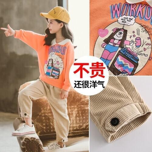 2020 new girl spring autumn clothing set cartoon printed tops shirts+pants,kids girls princess suits children wear