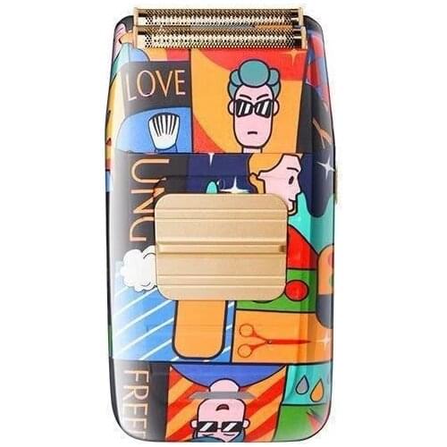 Original Kemei Graffiti Rechargeable Electric Shaver Hair and Beard Cleaning Electric Shaver Mens Bald Shaver