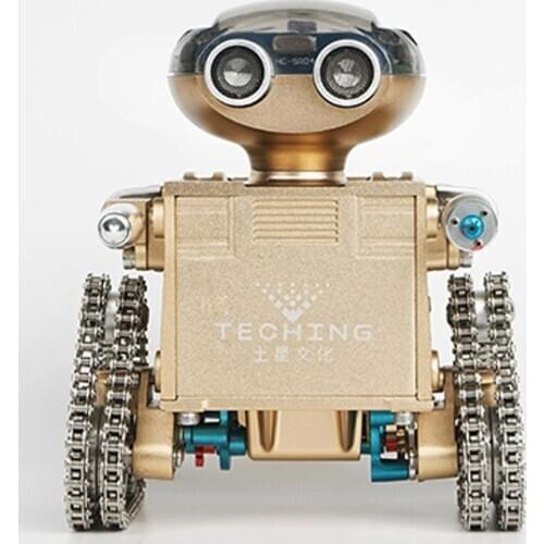 All metal Stirling engine intelligent voice Bluetooth remote control robot metal puzzle assembly robot creative gift