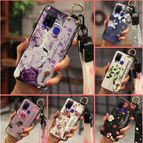 Wrist Strap Kickstand Phone Case For Doogee N20 Pro Durable Original Back Cover Shockproof Lanyard