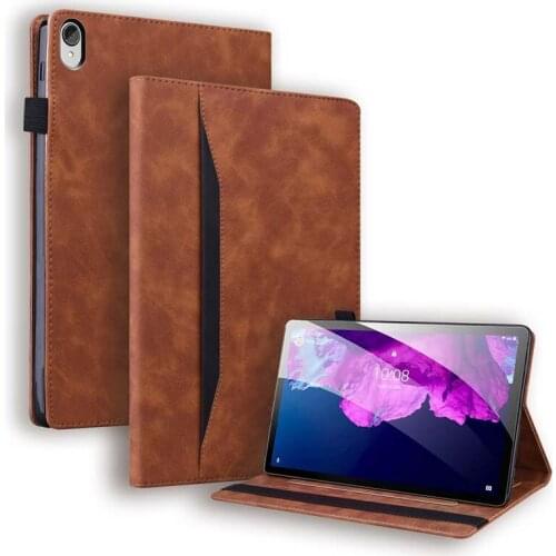 Luxury Business Case For Lenovo Tab P11 TB-J606F J606N J606 Front Stand PU Leather Wallet Cover