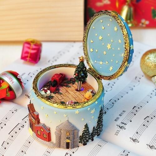 Christmas lights elk Christmas tree music box Merry Christmas creative birthday gifts boys girls children friend Valentines Day
