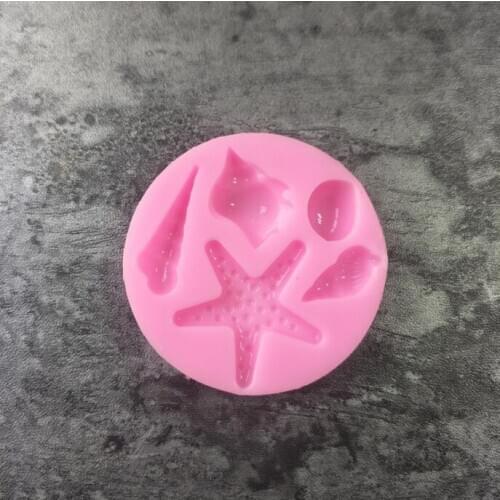 DIY Cake Mould Shell Starfish Liquid Silica Gel Inverting Sugar Cake Baking Mould L008