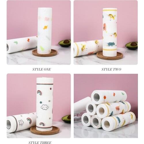 50 Sheets Non Woven Cleaning Dish Cloth Towels Rags Disposable Wet And Dry Dish Cloths Kitchen Cleaning Tools Accessories