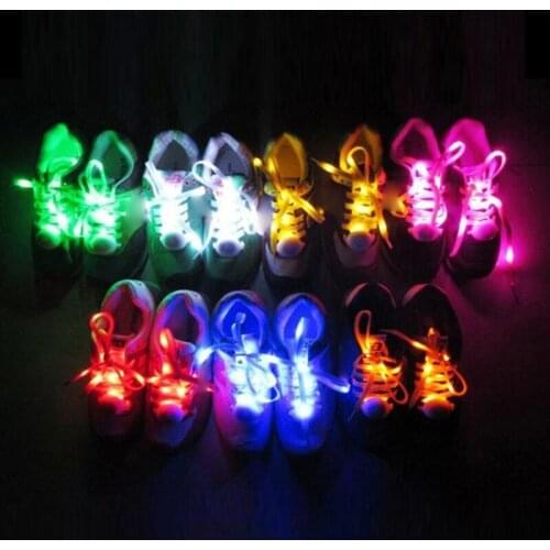 97BC 7 Color LED Light Up Shoelaces with 3 Modes Nylon Led Flash Party Dancing Running Night Jogging Hiking Skating Shoelaces