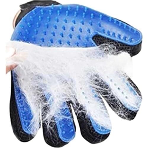 Dog Pet Grooming Glove Silicone Cats Brush Comb Deshedding Hair Gloves Dogs Bath Cleaning Supplies Animal Combs by PROSTORMER