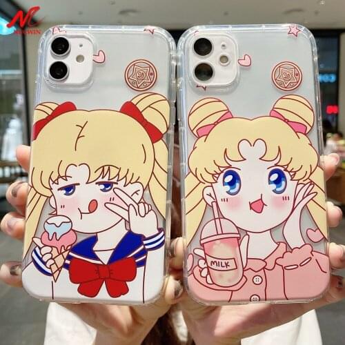 Cute Cartoon Phone Case for Redmi Note 10 9 Pro Max Note 7 8 K20 K30 K40 Redmi 9A 8 7 6 POCO X3 M3 Transparent Silicone Cover