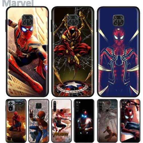 Silicone Cover Iron Spider Avengers For Xiaomi Redmi Note 10 10S 9 9S Pro Max 9T 8T 8 7 6 5 Pro 5A 4X 4 Phone Case