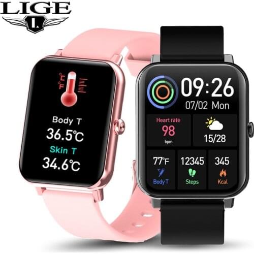LIGE Smart Watch Men Full Touch Screen Sport Fitness Watch Waterproof Smart Bracelet Band For Android iOS Smartwatch Men relogio