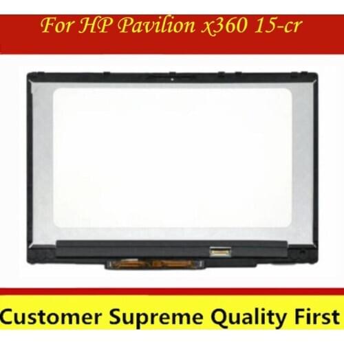 Replace For HP Pavilion x360 15-cr0002ng 15-cr lcd assembly with touch frame bezel 15.6 INCH Laptop lcd touch screen assembly
