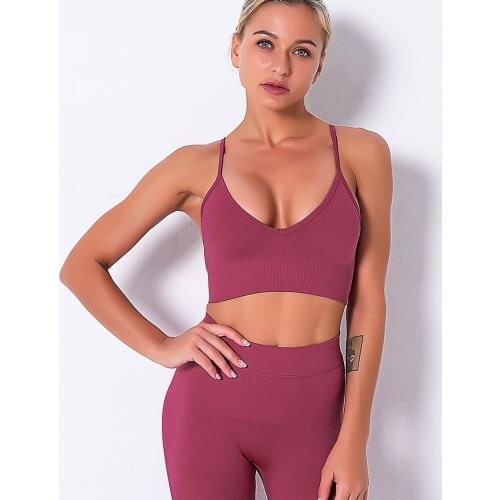 Sports Top Vest Beauty Back Sports Bra Top Shock-Proof Gathering High-Intensity Sport Bh Yoga Underwear Fitness Bra