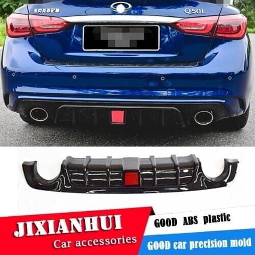 For Infiniti Q50 Body kit spoiler 2017-2019 For Infiniti Q50 DABS Rear lip rear spoiler front Bumper Diffuser Bumpers Protector