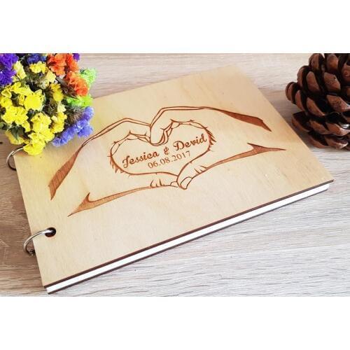 Wedding Album Wedding Book Rustic Guest Book Personalized Guest Book Memory Book Custom Guest Book