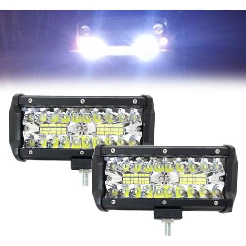 7inch 120w LED work light bar combo beam car Driving lights for Off Road truck 4WD 4x4 UAZ motorcycle ramp 12V 24V auto fog lamp