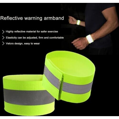 Mini Reflective Bands Elastic Armband Wristband Ankle Leg Straps Safety Reflector Tape Straps For Night Running Riding Bracelet