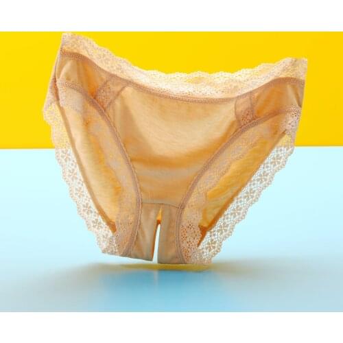 Panties womens sexy cotton open panties Style Sexy Lace passionDirect insertioncotton shorts women