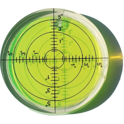Universal Level Bubble Diameter 66mm Height 10mm Degree Mark Surface Round Circular Spirit Level 1PCS