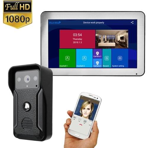 10 inch Record Wifi Wireless Video Door Phone Doorbell Intercom Entry System with HD 1080P Wired Camera Support Remote APP