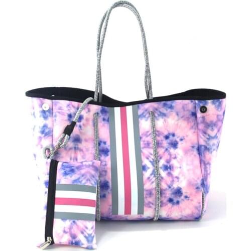 Women Neoprene Handbag Fashion Beach Tote Female Shoulder Bags Large Capacity Top-Handle For Ladies Luxury Designer Sac