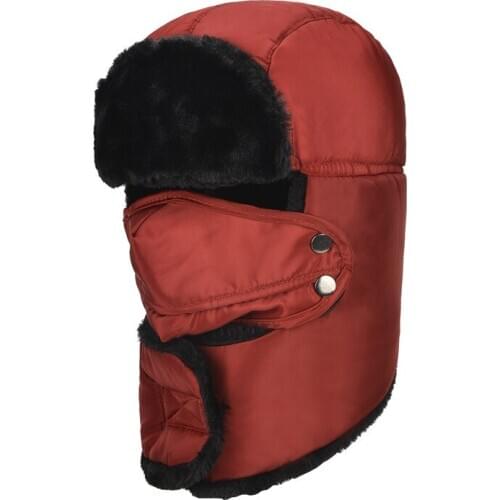 Winter Unisex Caps Women Bomber Hats Men Fur Warm Thickened Ear Flaps Winter Hats for Women Fashion Bomber Hat Earflap Caps