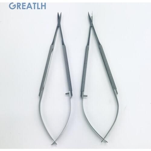 1pcs Stainless steel Scissors curved straight tip Dental Instrument