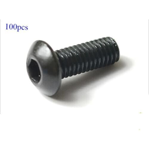 100pcs round head hexagon socket bolt hexagon socket bolt 10.9 grade bolt black alloy steel BSW 3/8 high hardness