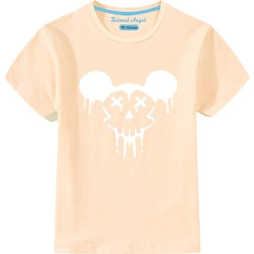 2020 Summer Short Sleeve Luminous T-Shirts For Boys Girl Tops Kids Clothing TShirt Size 3-15 Years Baby Clothes Tee Teen Costume