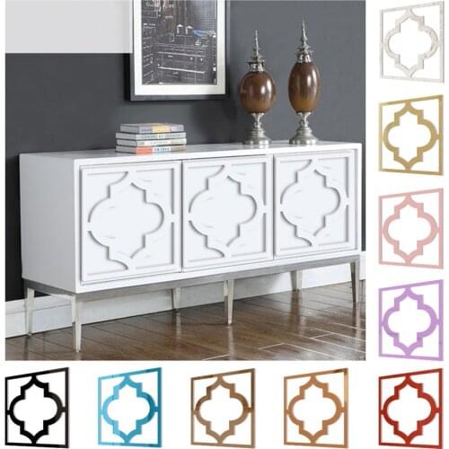 20x20cm Hollow Pattern Acrylic Mirror Sticker Furniture Modification Mirror Decal Wardrobe Table Home Art Decor DIY Wall Sticker