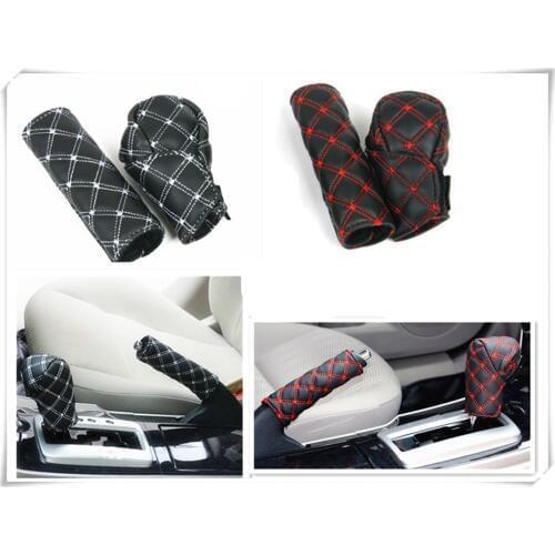 Car interior hand brake shift knob cover gear box 2 pieces / set for Porsche 918 Cayman Boxster 919 718 GT3