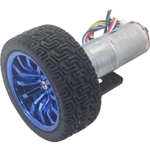 DIY Geared Motors 6V 12V 24V DC Gear Motores Electricos with Encoder and 65mm Wheel Coupling Kit for Robot Smart Car Gearmotors